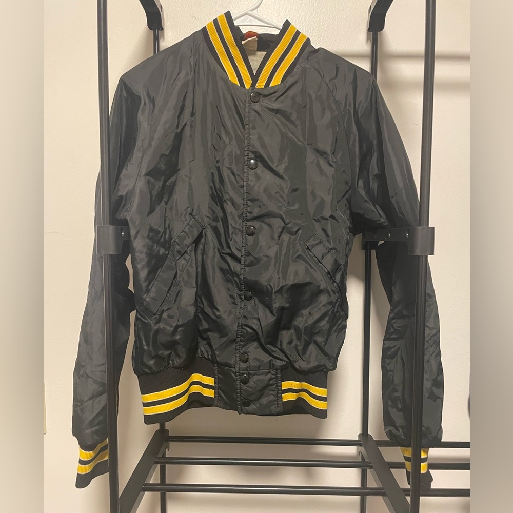 Vintage 80s Pla-Jac by Dunbrooke Jacket IOWA Hawkeyes Snap Button Size 36-S-38